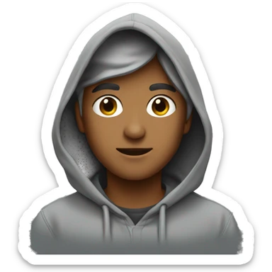 grey hoodie sticker