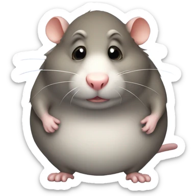 ￼ Extremely fat rat sticker