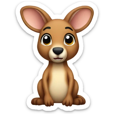 Kangaroo stuffed animal sticker