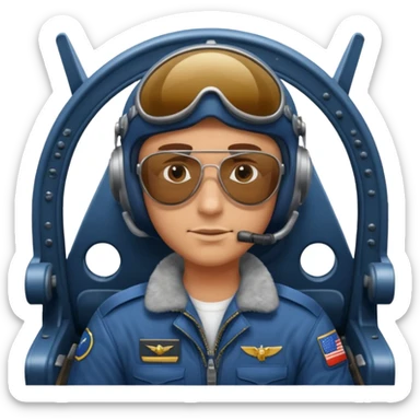 esgle pilot riding plane sticker