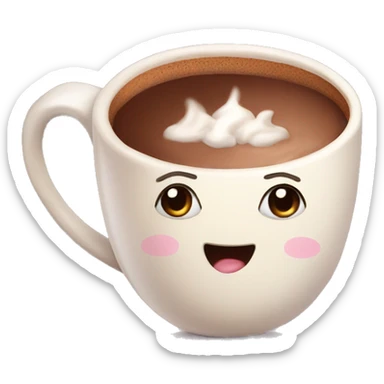 Hot coco cute sticker