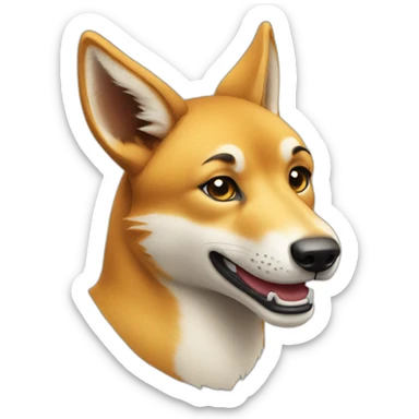 A dingo giving an ok sticker