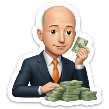 jeff bezos sniff money sticker
