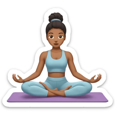 black woman doing pilates sticker