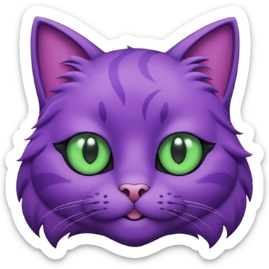 el gato gigante morado de poppy 3 sticker