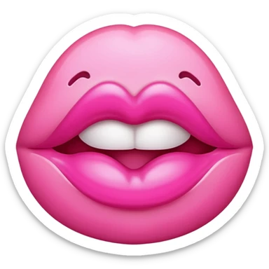 Pink kiss emoji  sticker