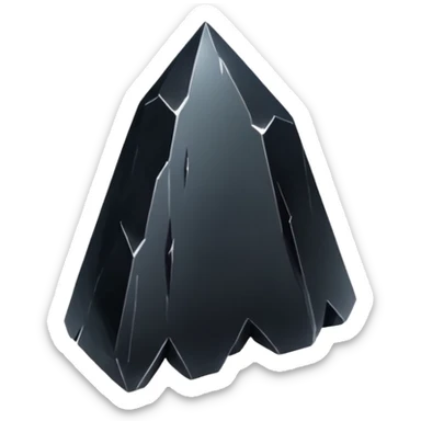 A raw obsidian shard with a glossy black surface.



































































 sticker