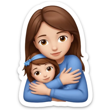 Girl hugging herself sticker