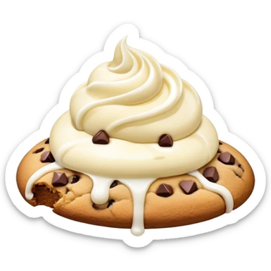 Chocolate chip cookie with ice cream  sticker