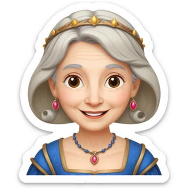 The kind and amiable grandmother in medieval fairy tales sticker