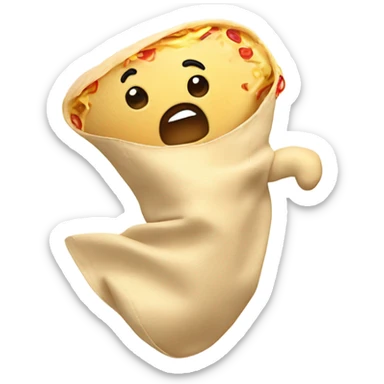 A dancing burrito covered in queso sticker