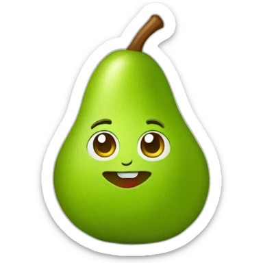 GREEN pear sticker