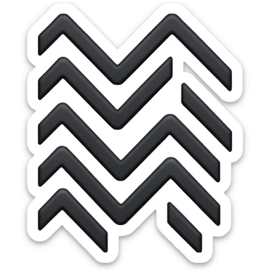 iOS emoji, minimal dark spark, small zigzag, flat sticker