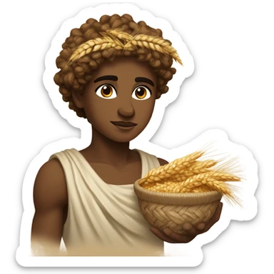Demetra(greek goddess) as a boy sticker