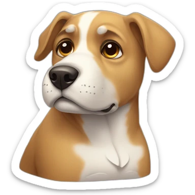 triste perro sticker
