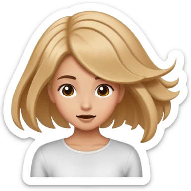 Girl doing a hairflip sticker