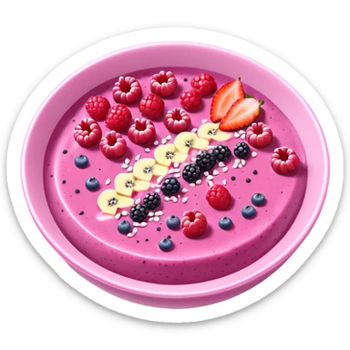 dark pink smoothie bowl sticker