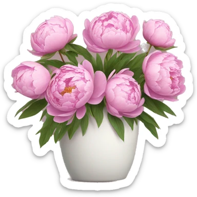 Peonies flowers sticker