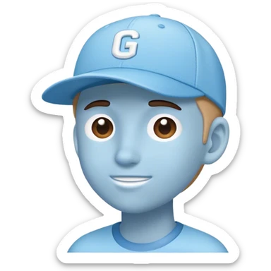 skyblue color ballcap with G sticker