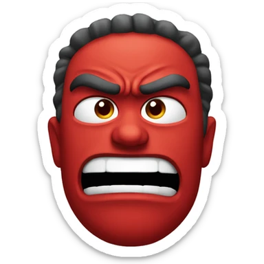 red emoji who’s super angry sticker
