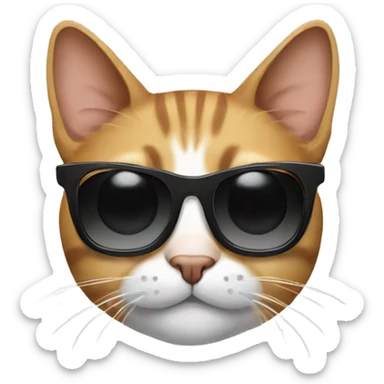 Cat with sunglasses sticker