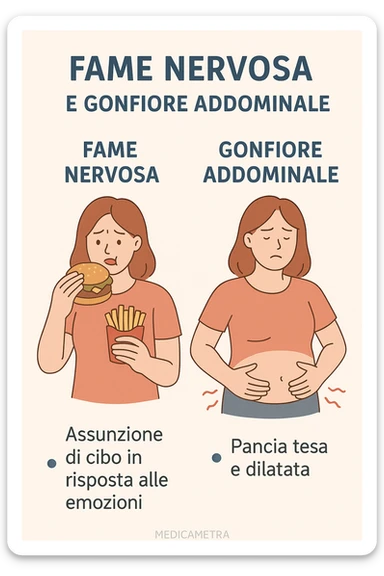 fame nervosa gonfiore addominale in italiano sticker