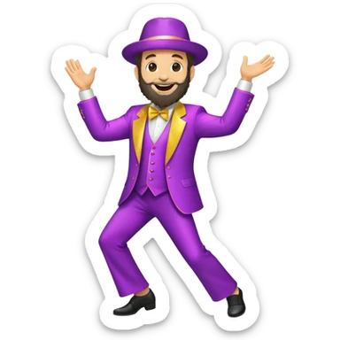 Rabbi at a disco  sticker