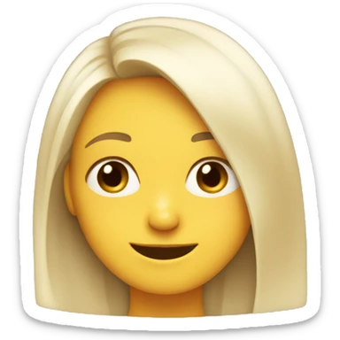 Girl smiling in shyness  sticker