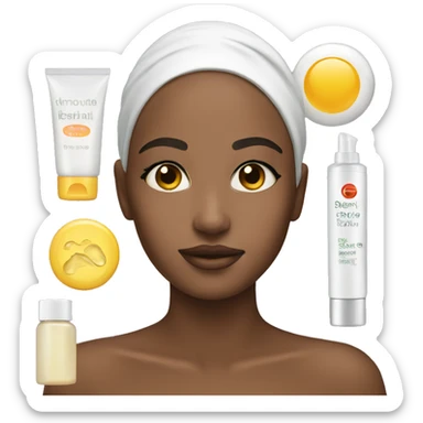 Several skincare products sticker