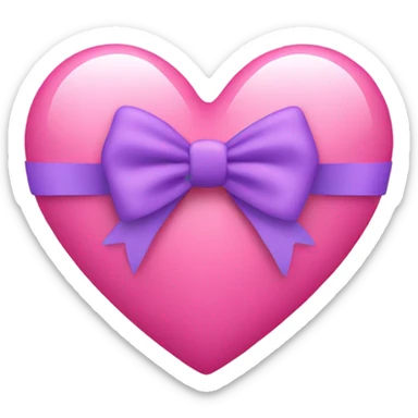 Heart with bow  sticker