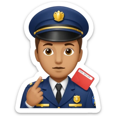 ticket inspector with punch sticker