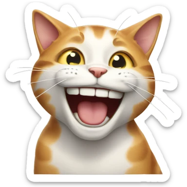 laughing cat sticker