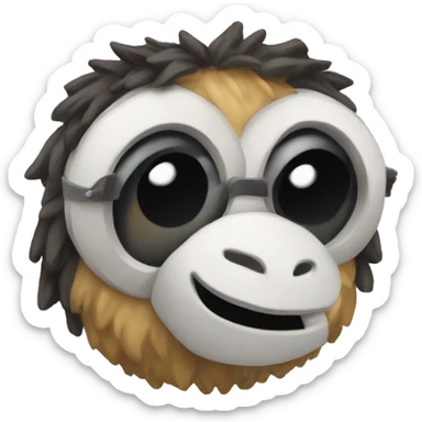 An artsy raccoo sticker