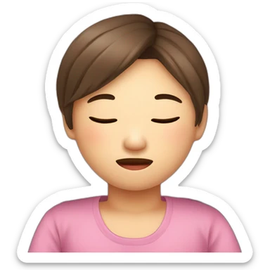 Chinois-fatigué-dormir sticker