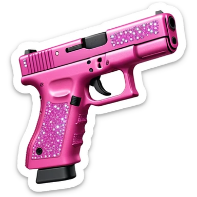 Bedazzled pink Glock 19 sticker
