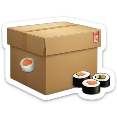 box set up as a trap with a sushi roll as the bait sticker
