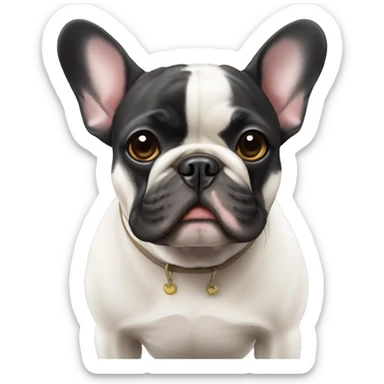 French bulldog in the beach sticker