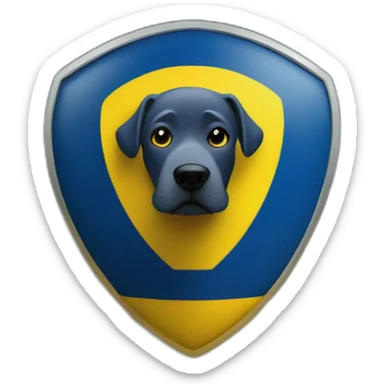un perro con la mitad de color del equipo de boca juniors sticker