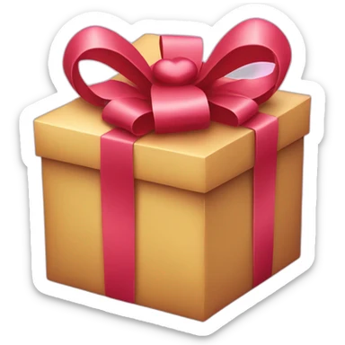 gift box with heart sticker