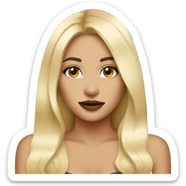 Blondie girl with make-up  sticker