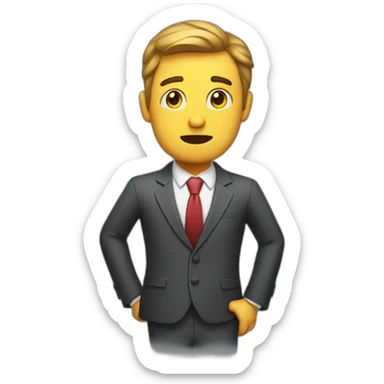 business man doubting sticker