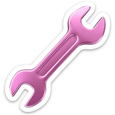 baby pink wrench sticker