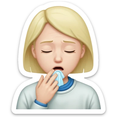 bad health sick cold cough sticker