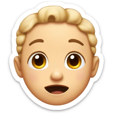 cute blushing face with begging eyes and L hands sticker