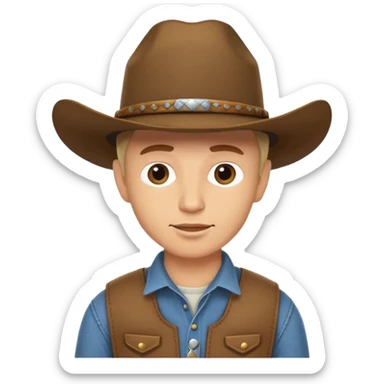 Slack emoji cowboy developer going crazy with deploy to master. Make it look like a slack emojii sticker