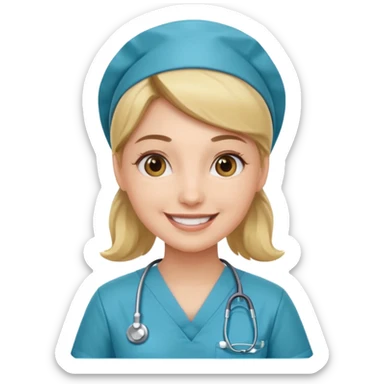 nurse with Scrubs sticker
