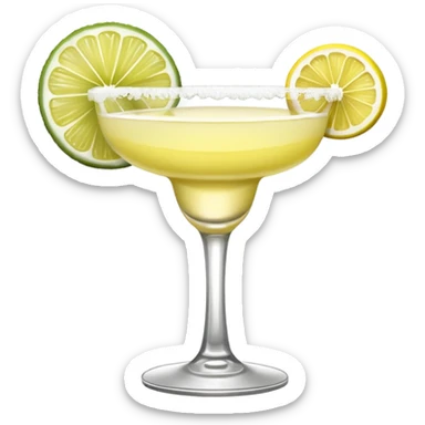 a classic margarita cocktail only one lemon  sticker