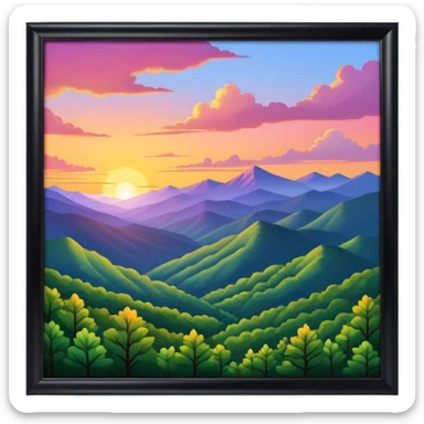 Sunrise Appalachian mountains sticker