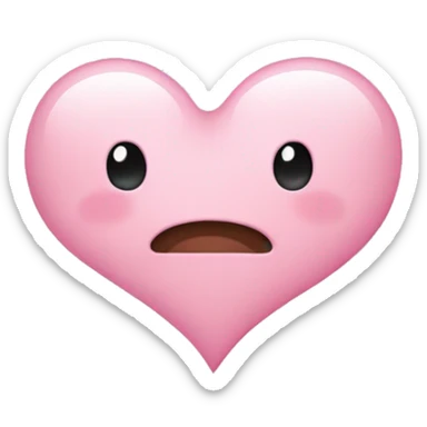 Light pink small heart x2 not touching  sticker