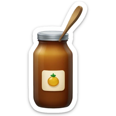 a jar of light-brown jam sticker